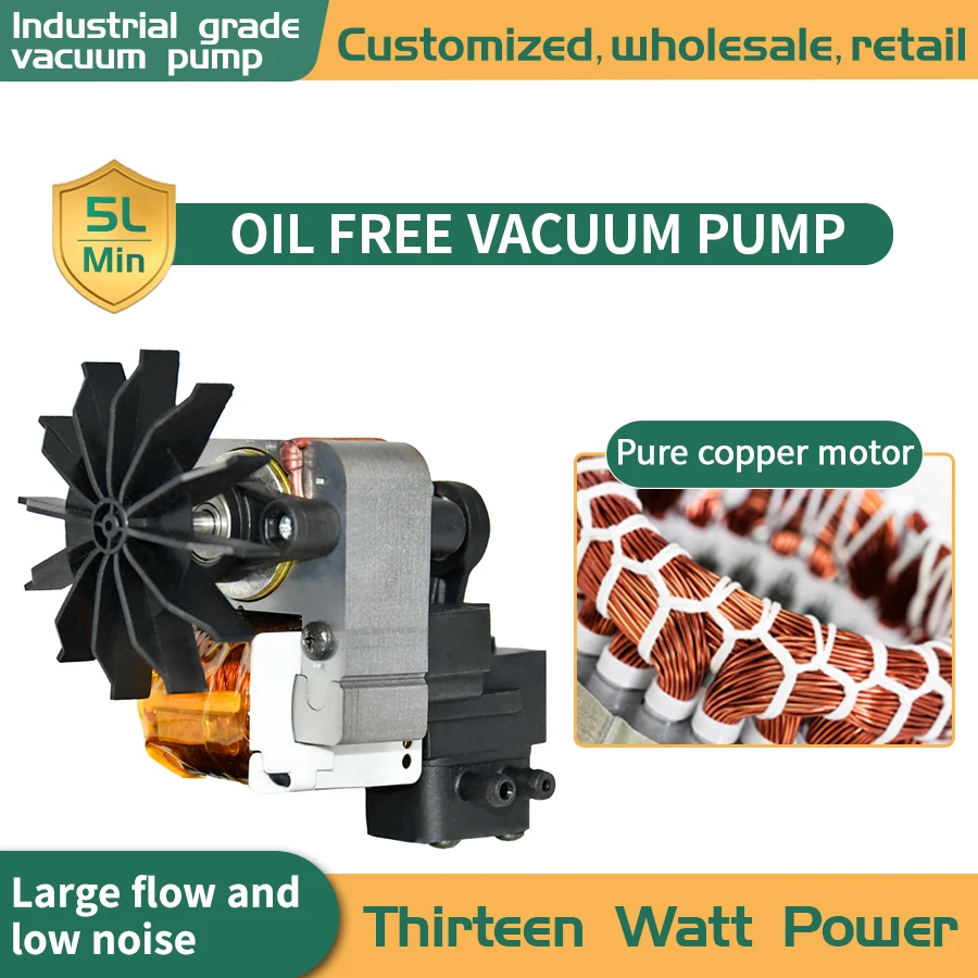 TWEXQNY- 1Pc DC12V 42W Mini Small Oilless Vacuum Pump -85KPa 40L/Min (It Is a Br