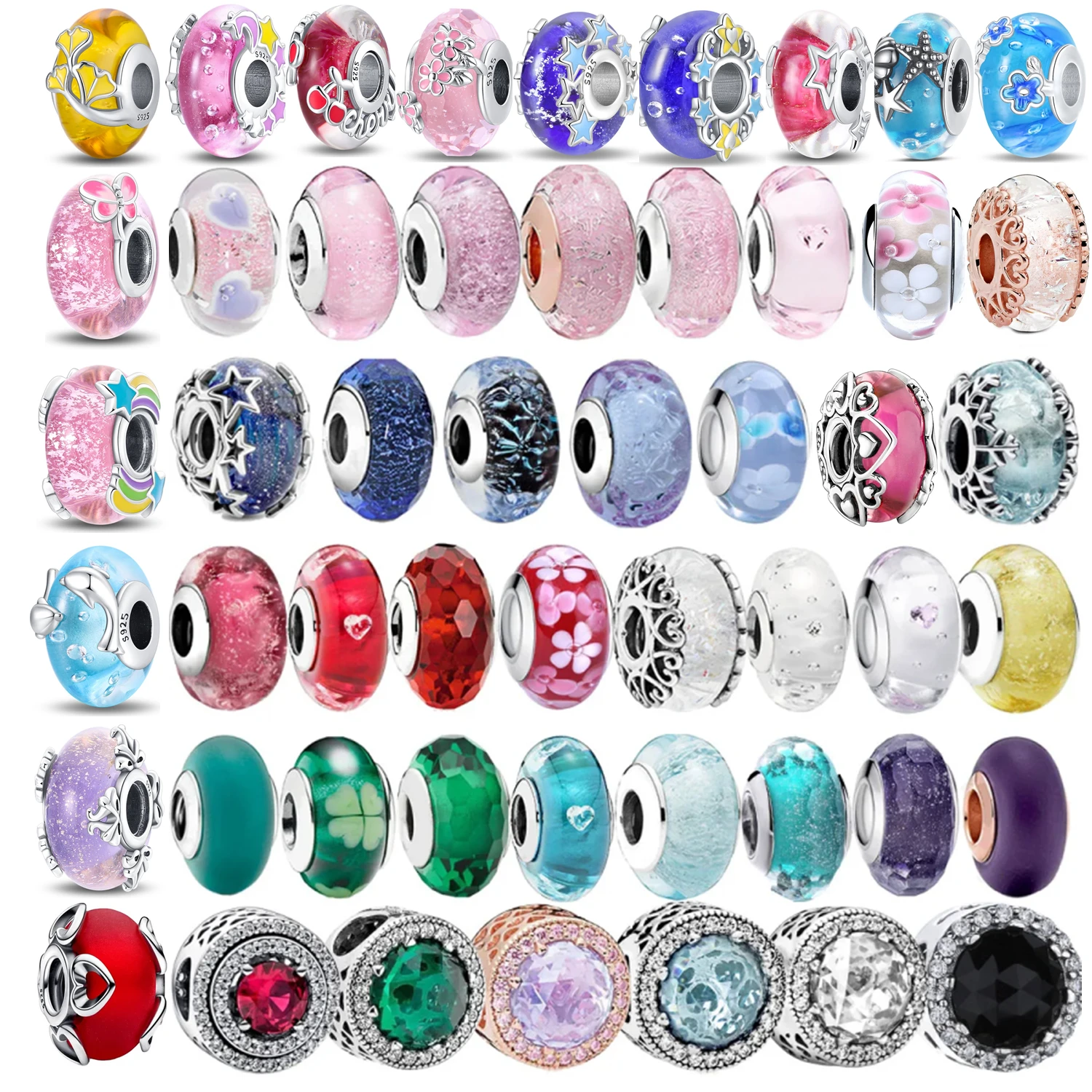Enamel Pink Sunglasses Charm Bead - Fits Pandora, Troll & Most European Snake Chain Bracelets - View #8