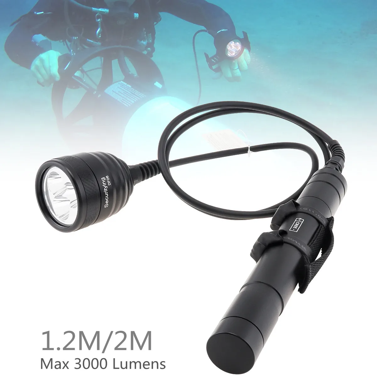 Details about   3000LM White L2 LED 3 Modes Waterproof Flashlight 80 Meters Lights Diving Torch 