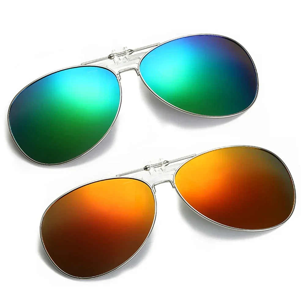 Oversized Fishing Sunglasses Clip Polarized Alloy Aviation Men Driving Women Glasses Clips for Myopic