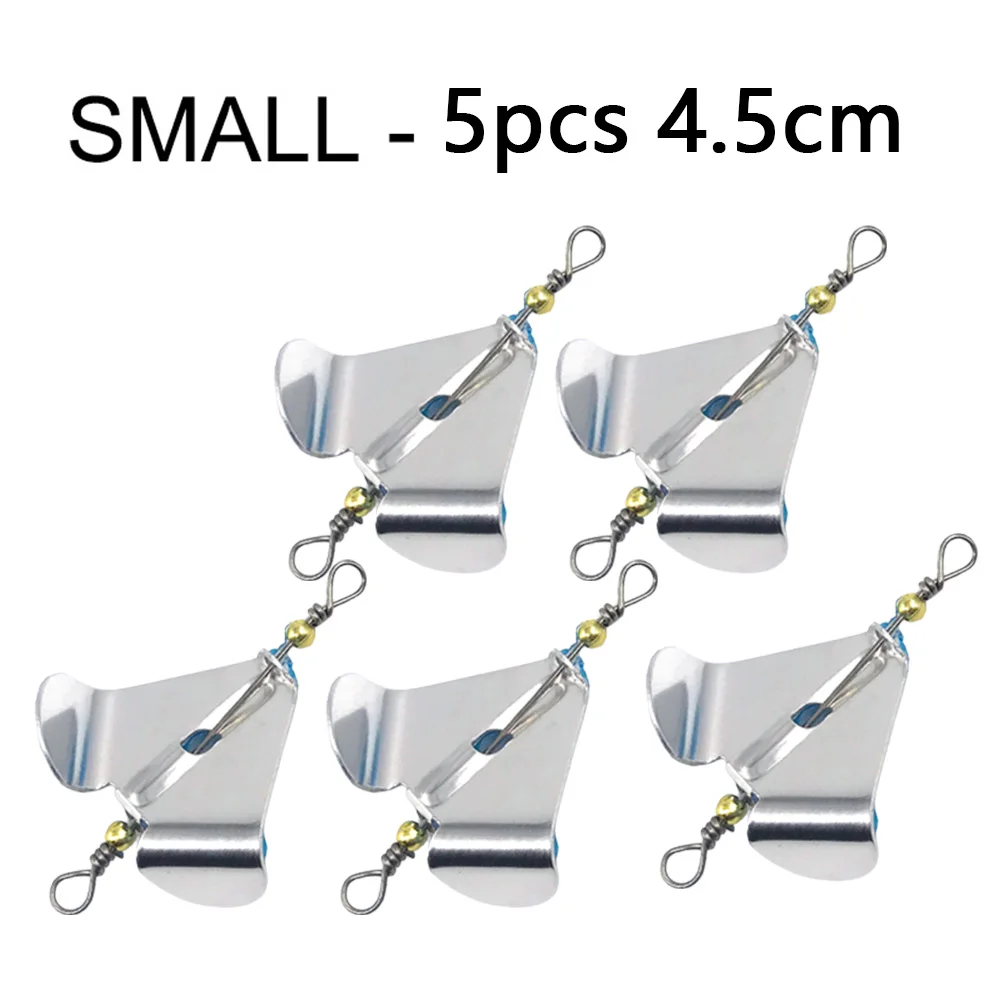 

5pcs Rotating Propeller Blades Stainless Steel Spinner Spoon Rotate Blades VIB Bait DIY Accessory Rolling Fly Fishing Hard Lures