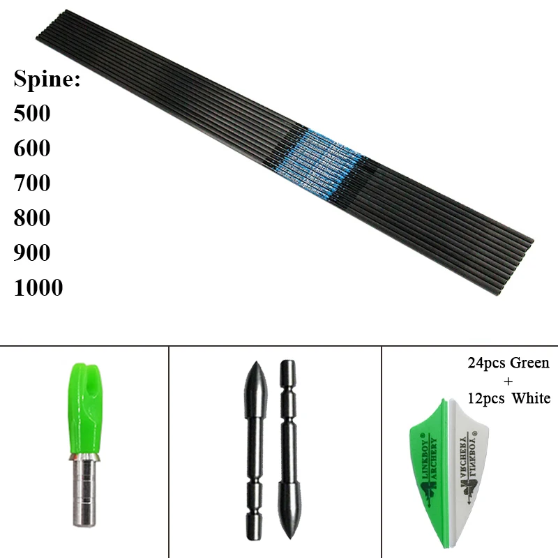 Pandarus Infinity ID4.2mm flèches professionnelles en carbone pur pour le tir à la cible avec 0.003 de rectitude