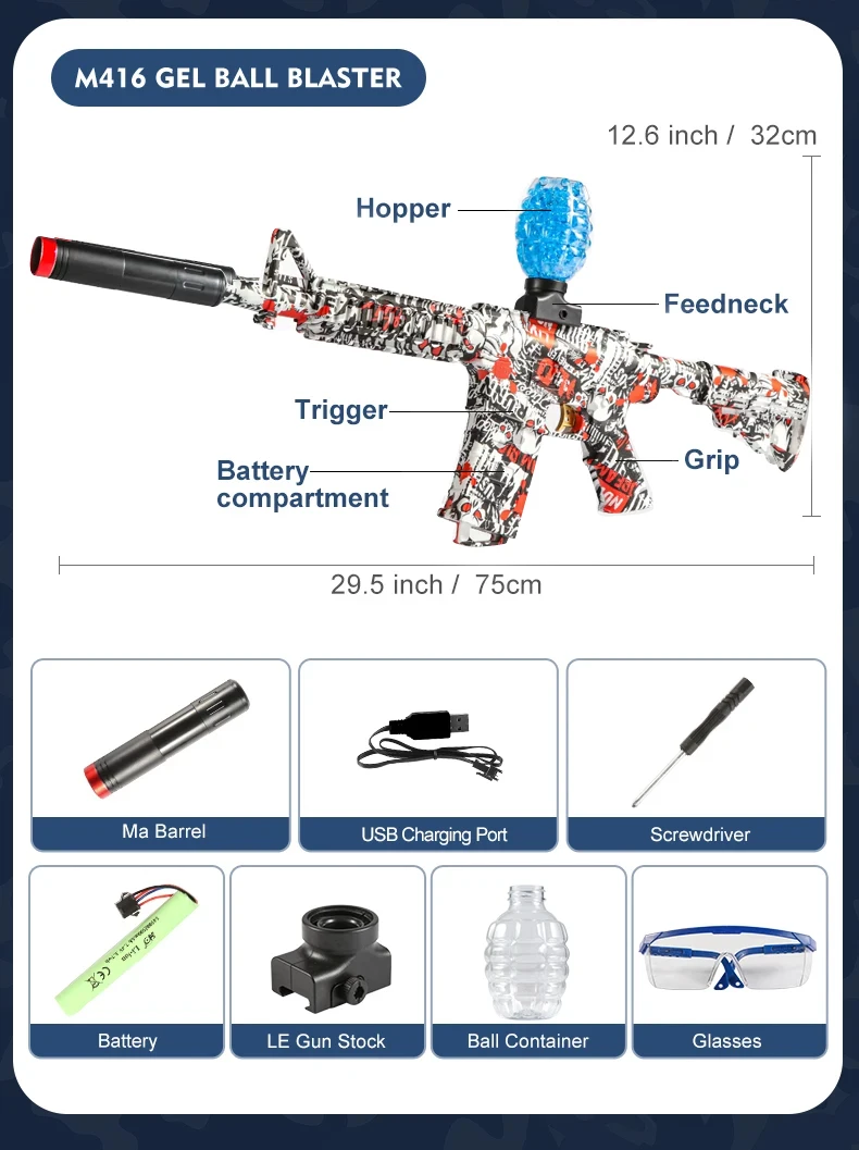Complete electric blaster accessories kit