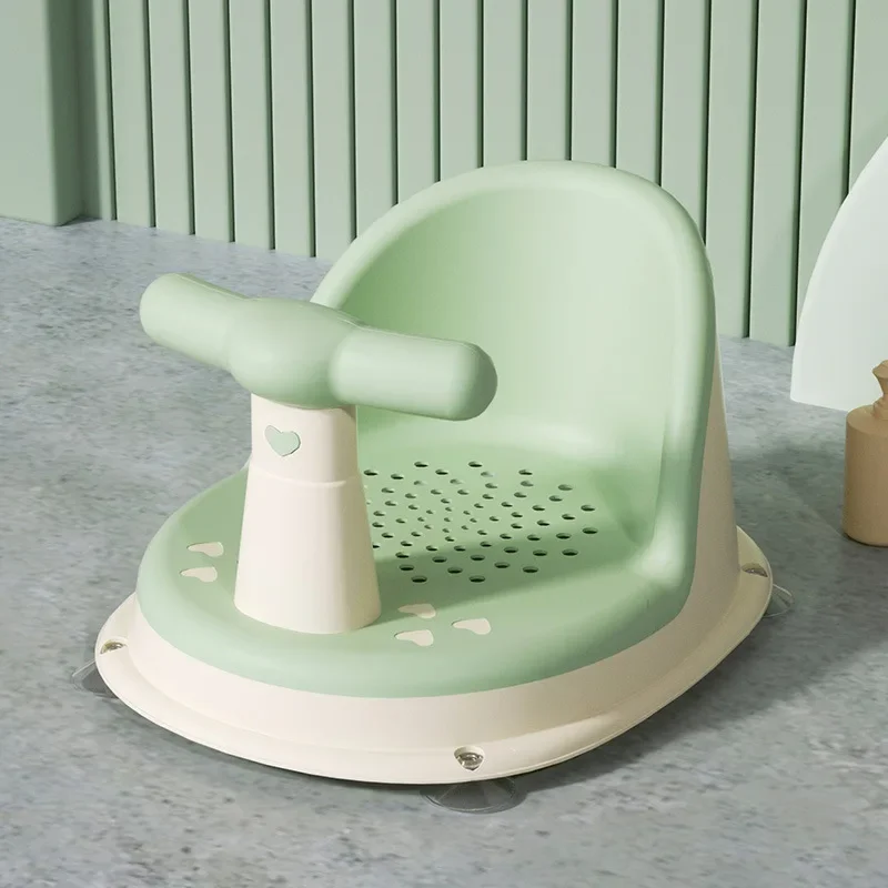 Sedile Da Bagno Per Bambini 1-3 Anni – Sedia Anti Scivolo Con Rotazione 360°, Schienale E Fori Di Drenaggio, In PP