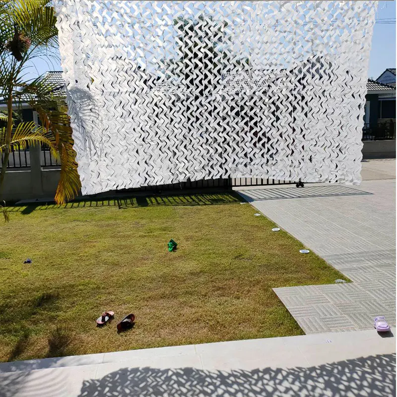 Welead Garden Pergola White Mesh Camouflage Nets Double Layer Garden Decoration Outdoor Pergola Sun Shelter Fabric