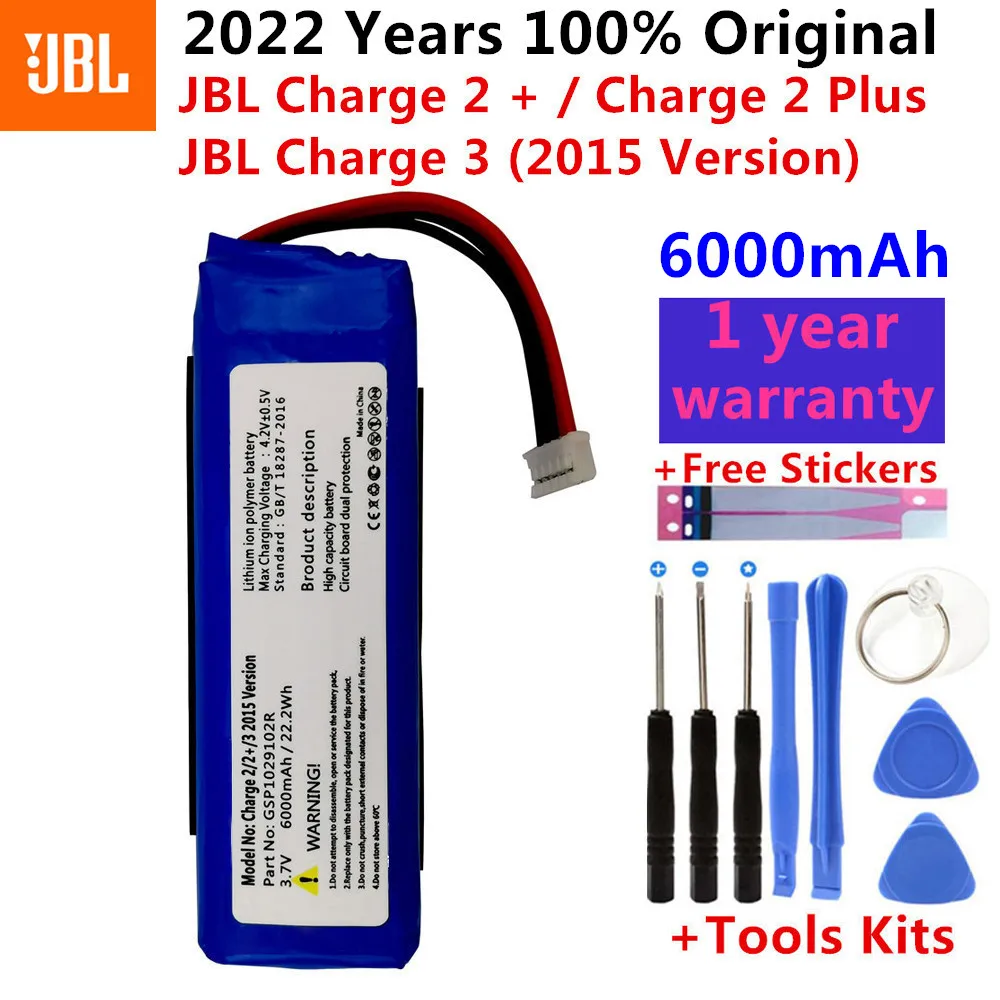 2022 100% Original Replacement Battery for JBL Charge xtreme Clip Pulse Flip 1 2 3 4 5 Boombox Plus 2016 Version Speaker Bateria100% Original Replacement Battery battery iphone Phone Batteries