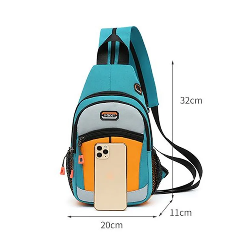 Women Nylon Sling Bag - Adjustable Strap, Multi-Pocket Crossbody Chest Pack for Men Travel & Sports for Daily Commute
