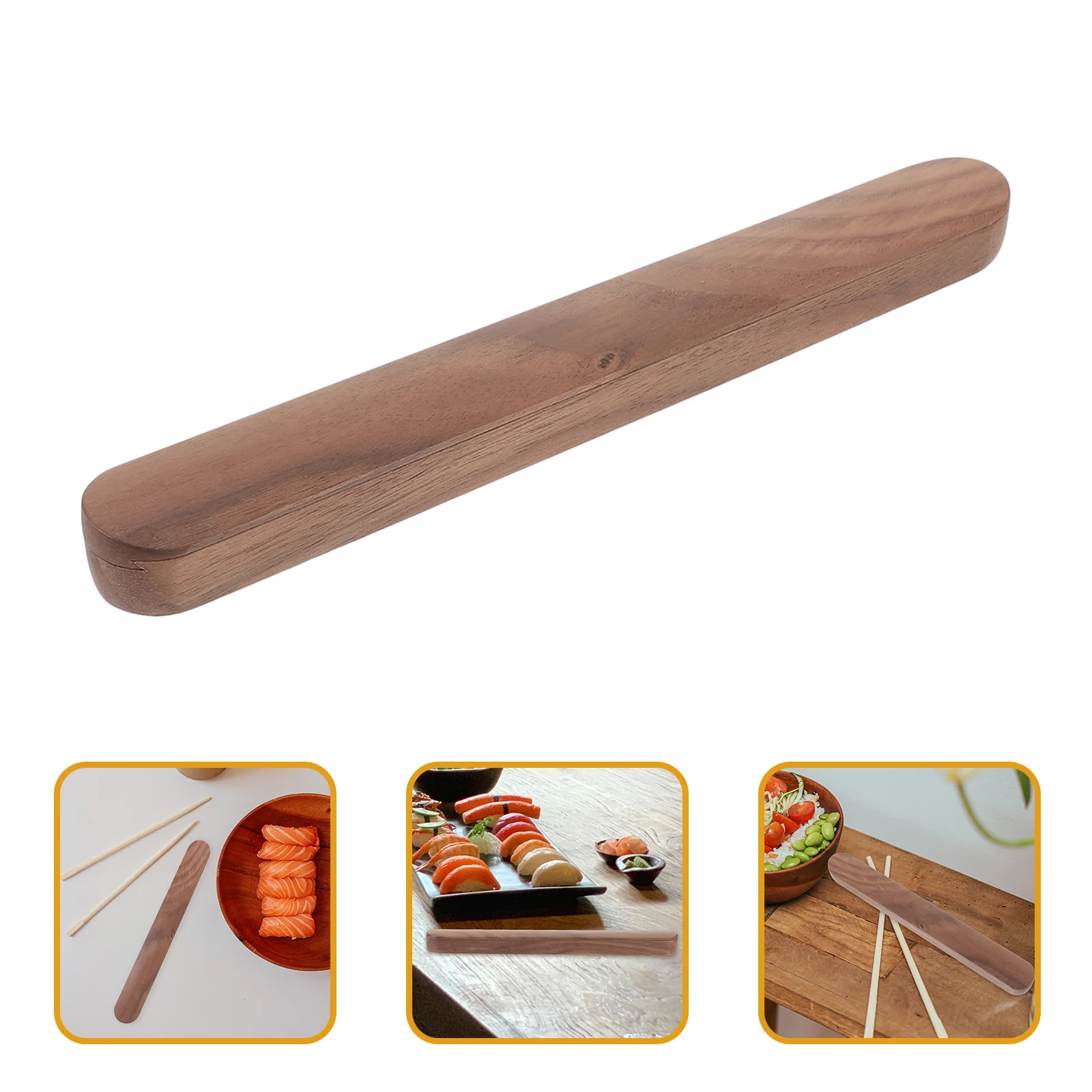 

Kitchen Wooden Chopsticks Case Outdoor Camping Cutlery Box Portable Wood Case Organizer
