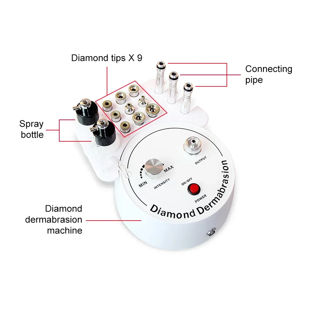 3 In1 Diamond Microdermabrasion Dermabrasion Machine Water Spray Exfoliation Beauty Machine Wrinkle Face Peeling