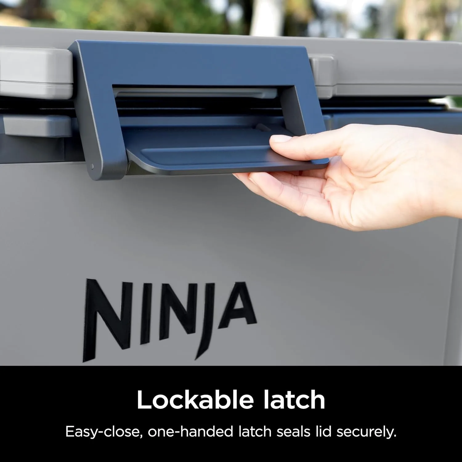 Ninja FB151GY FrostVault 50qt Hard Cooler with Dry Zone, Integrated Fridge-Temp Dry Storage Drawer Slate Gray