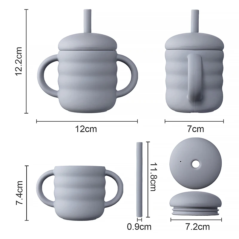 Silicone Cups Baby BPA-Free Portable Storage Snack Container Feeding Cup For Kids Leakproof Learning Drink