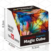 NEW Variety Geometric Changeable Magnetic Magic Cube Anti Stress 3D Hand Flip Puzzle Cube Kids Stress Reliever Fidget Toy 2