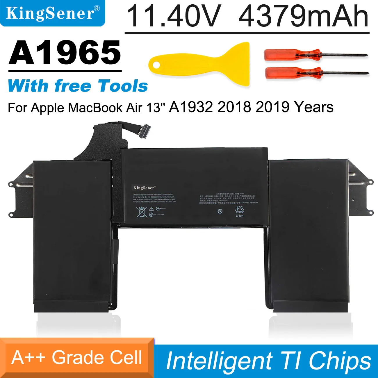 Kingsener-bateria do Portátil para Apple A1932 A2179 Início de 2023 Emc 3184 Emc3302 02002455 13.9 wh Macbook Air 13 20232023 Ano