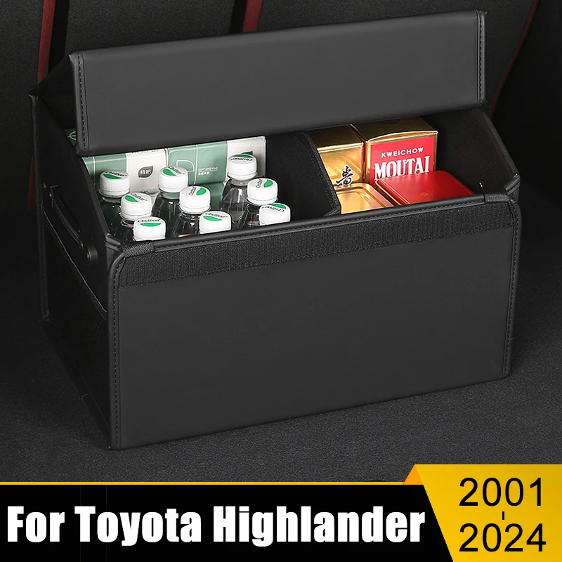 

Car Trunk Storage Box Tools Tidying Package For Toyota Highlander XU30 XU40 XU50 XU70 Kluger 2001-2019 2020 2021 2022 2023 2024