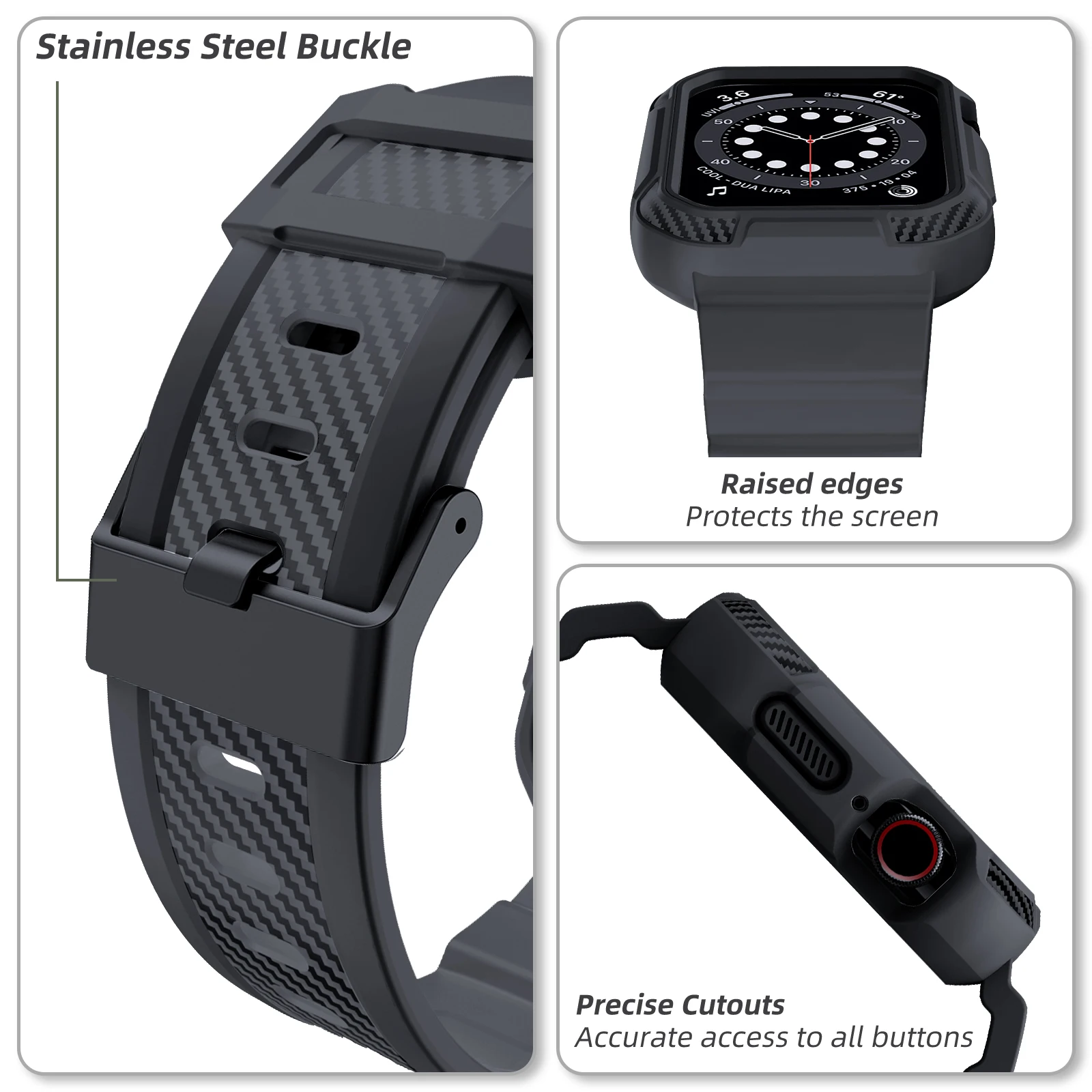 Spigen rugged armour case on my series 6 44mm looks cool. : r/AppleWatch