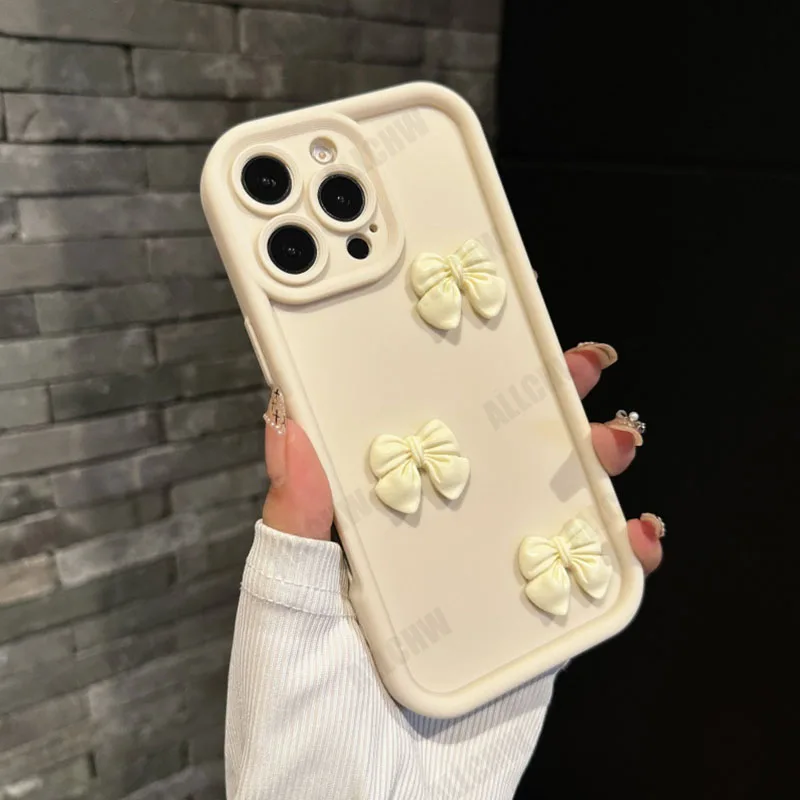 Cute 3D Butterfly Silicone Phone Case with Camera and Anti-Drop Protection