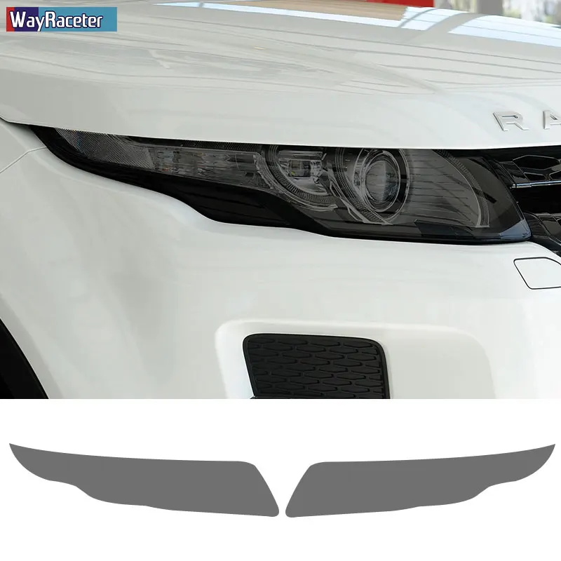 

2 Pcs Car Headlight Protective Film Front Light Transparent Smoked Black TPU Sticker For Ranger Rover Evoque L538 2012-2018