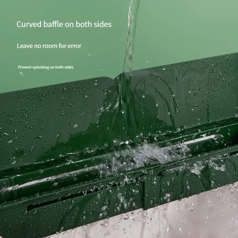 Kitchen Sink Water Splash Guards with Sucker Waterproof Screen for Dish Fruit Vegetable Washing Anti-water Board