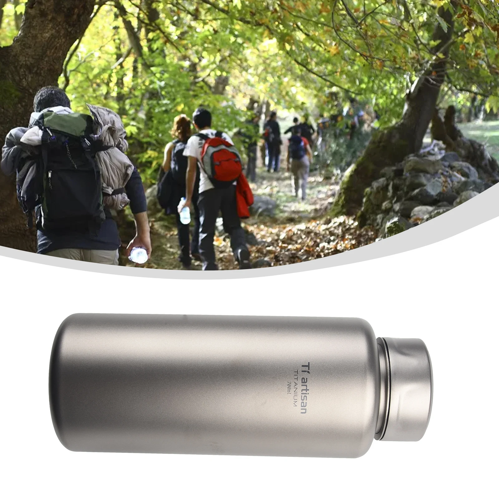 

700ml Titanium Water Bottle 1L Outdoor Camping Large Capacity Resistant Leakproof Tea Coffee Drinking Mug Wide Mouthed Kettle