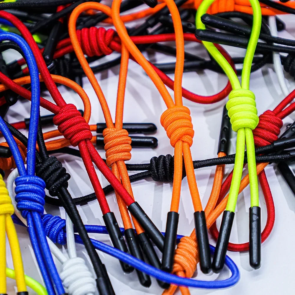Zipper Pullers 5pcs Elastic Rope Zipper Pullers Bright Colorful Polyester Rope Decorative Puller Suitcase Handbag