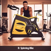Matériau en acier pour vélo de spinning, exercice de cyclisme en salle, avec écran LCD et système de freinage magnétique, équipement de Fitness, utilisation en salle de sport 1