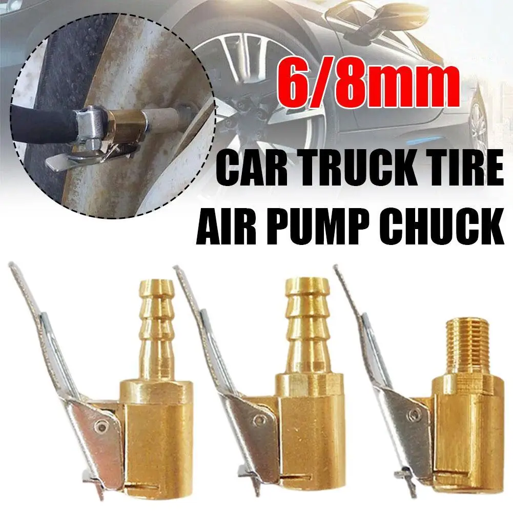 

Car Truck Tire Air Pump Chuck Tyre Valve Air Compressor 220V Inflatable Pump Valve Clip Clamp Connector Nozzle 8MM Deflate Tool