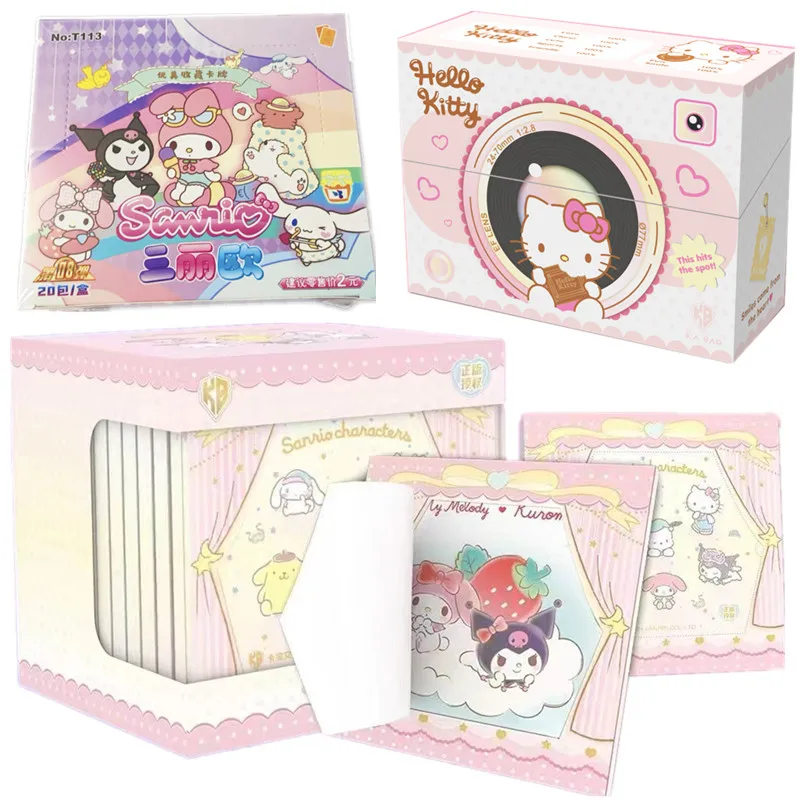 Sanrio Hello Kitty My Melody Cinnamoroll Pompompurin Kuromi Card Anime Years Package Collection Card Children Toys Gifts