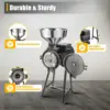 Electric Grain Mill Grinder Thickness Adjustable Corn Mill With Funnel 1500W 110V Dry Grain Milling Machine With Funnel For 4