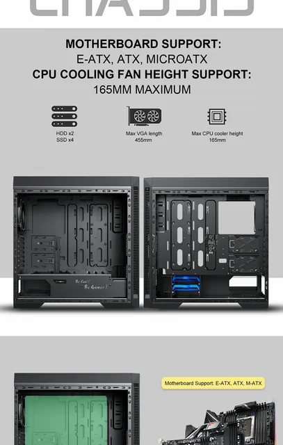 GAMEMAX Revolt MidATX Tower PC Gaming Coputer Case AURA Sync Mode V2.0PWM  ARGB Hub VGA Holder SSD/HDD Bay For Desktop Computador - AliExpress