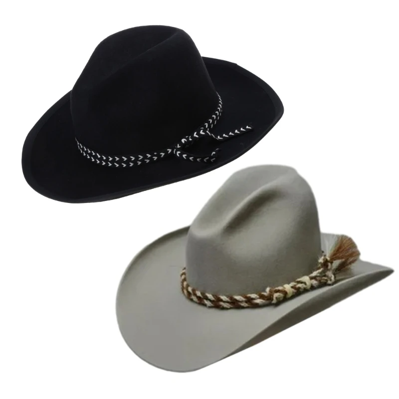 

Классическая шляпа-федора, шерстяная ковбойская шляпа в стиле вестерн с широкими полями, шляпа-трилби для ужина, уличная одежда,