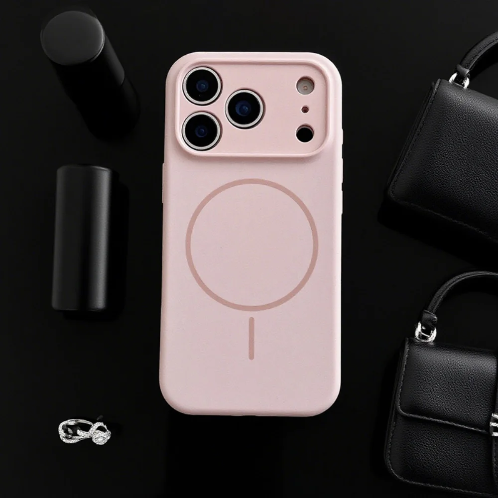Sleek Silicone Magnetic Case with Wireless Charging Compatibility