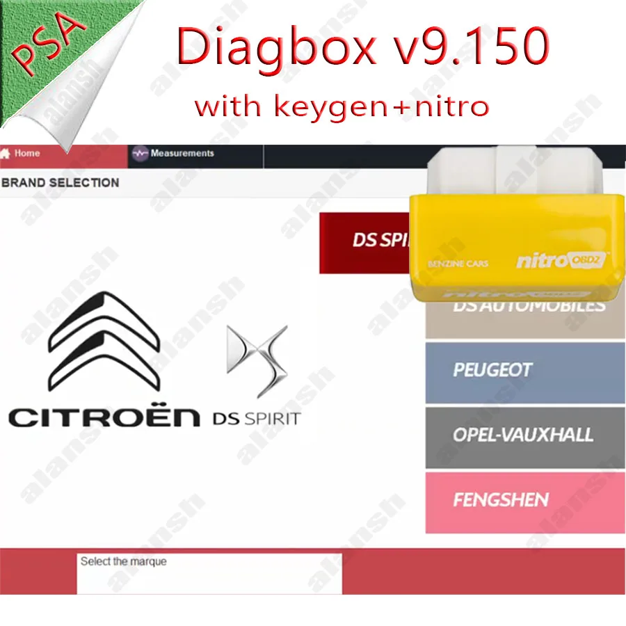 2024 Ultimo Diagbox V9.150 Per Psa Peugeot Citroen Ds Software Di Diagnosi Riparazione Auto Multilingue + Nitro