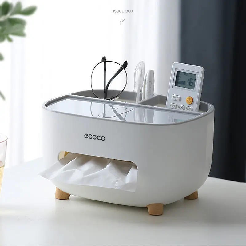Newest Tissue Box Napkin Holder Remote Control Storage Desk Organizer Office Multifunctional Sundries Ontainer Storage Home Gift 4