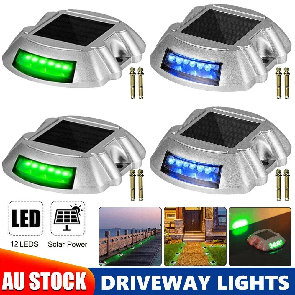 12LED Solar Driveway Light Deck Pathway Lights Solar Dock LED Light Safety Light