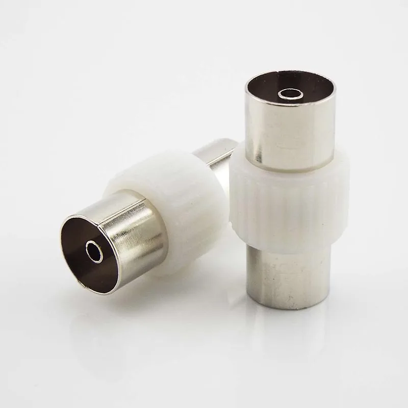 2pcs Male to Male / Female to Female TV Plug Jack for Antennas TV RF Coaxial Plugs Connector Adapter