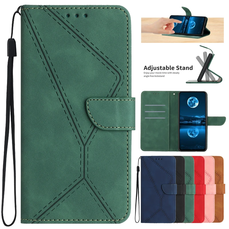 3D Embossed Leather Flip Case Book Cover