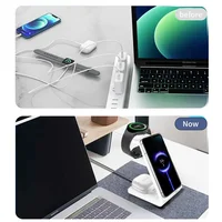 VIKEFON 3 in 1 100W Travel Wireless Charger For Samsung Galaxy S23 Watch 6 pro/5/4/3 Active Buds Pro Plus Fast Charging Station - Image 6
