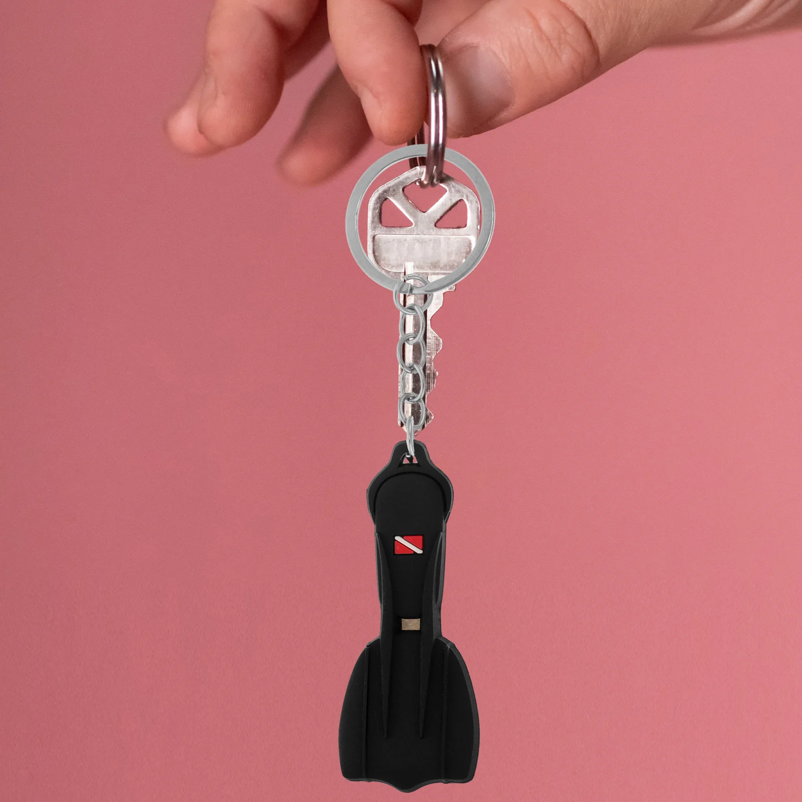 

Diving Fin Keychain Ring Hanging Decorative Small Silica Gel Silicone Bag Pendant Rings