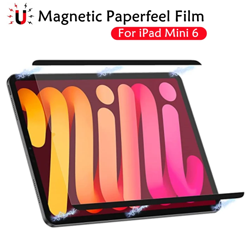 Paper Like Screen Protector Film for IPad Mini 6 8.3'' 2021 Removable Magnetic Auto Attraction Film Mini6 Matte Cover Protector