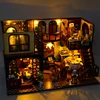 DIY Wooden Miniature Model Kit European Villa Casa 3D Puzzle Dollhouse With Furniture Lights Home Decor House for Friends Gifts 3