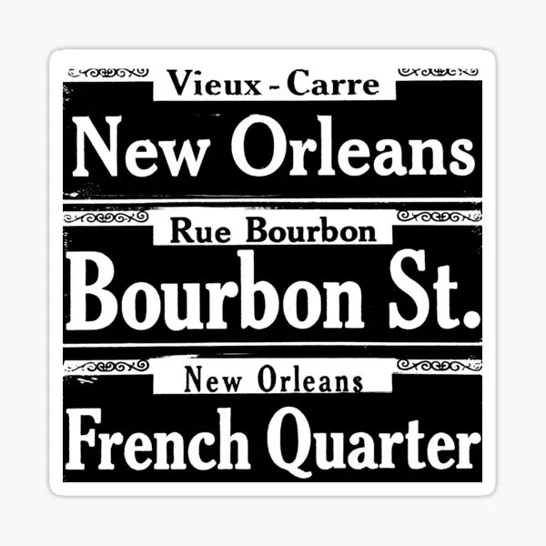 

Street Sign Scenes Of New Orleans 5PCS Car Stickers for Car Anime Art Motorcycle Room Bumper Wall Decor Background Window