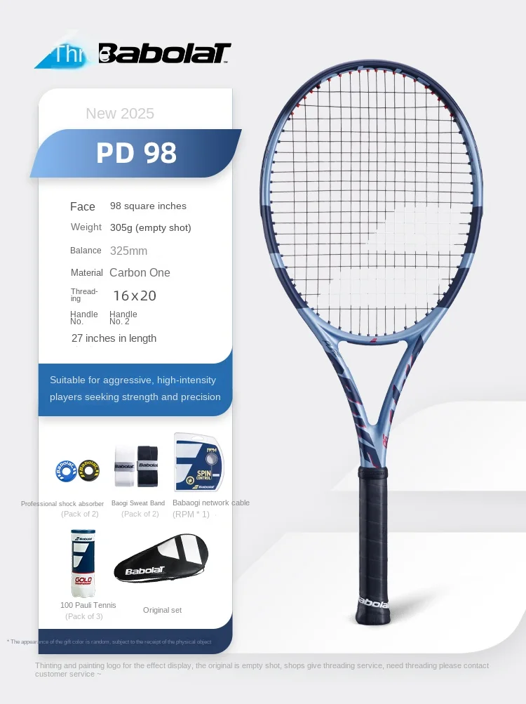 Original Babolat PD Professional Tennis Racket New Li Na Wimbledon Babaoli Full Carbon Racket