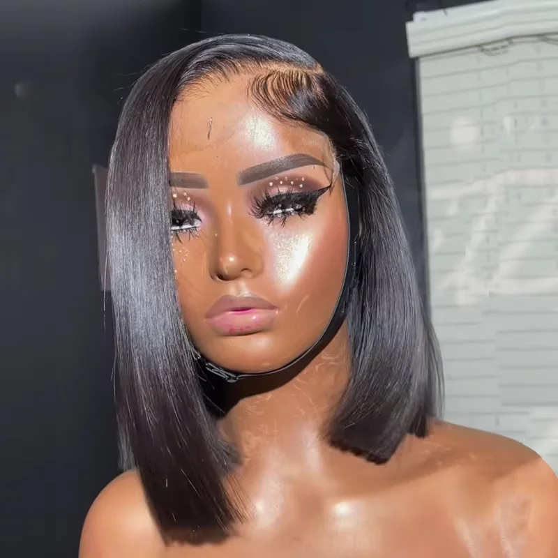 Straight Bob 13x4 Lace Front Wigs Short Bob Wigs Human Hair Lace Frontal Wigs Brazilian Virgin Human Hair For Women