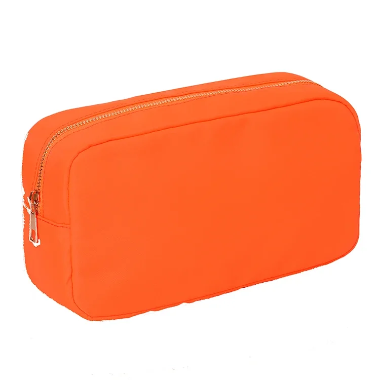 4 Sizes Nylon Travel Cosmetic Storage Bag Embroidery Patch Personalize Toiletry Pouch Organizer Birthday Party College Team Gift