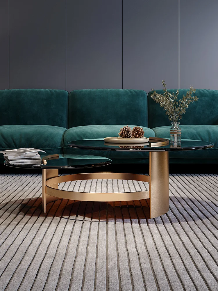 

Итальянский минималистичный роскошный кофейный столик в скандинавском стиле современный минималистичный размер мебели для гостиной круглый комбинированный кофейный столик