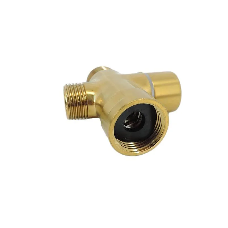 Gold-plating Stainless G7/8" G1/2" T Adapter water tap faucet Diverter Valve 3 way Brass Separator for toilet Shower Head Tee