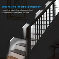 LED ภายใต้ตู้ Light LED PIR Motion Sensor โคมไฟ 6/10/20LEDS สําหรับตู้เสื้อผ้าตู้เสื้อผ้าตู้เสื้อผ้าห้องครัว night light 3