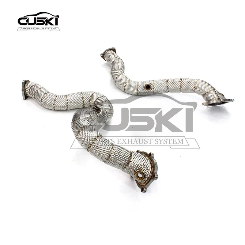Exhaust Downpipe For RS6 4.0T 2013- High Performance Racing Car Exhaust systems Stainless Steel304 Catless downpipe