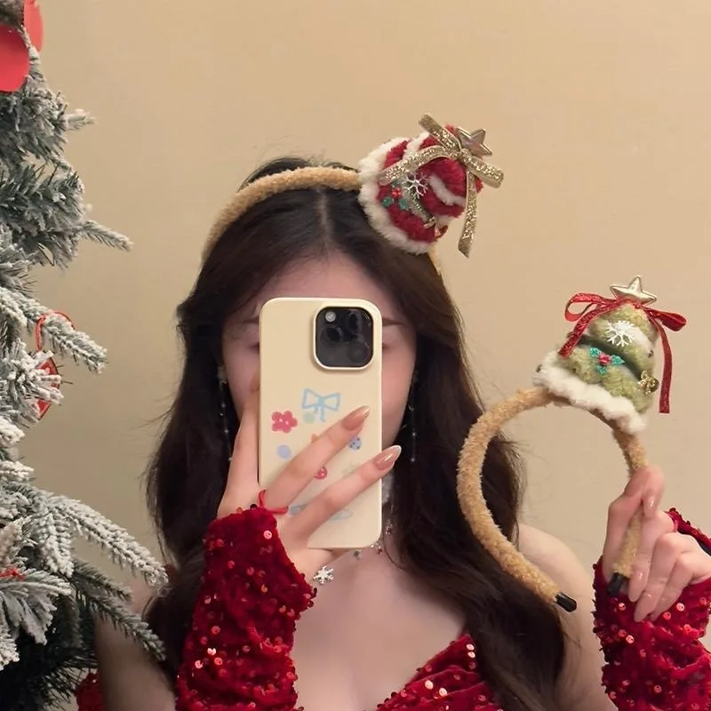 2025 New Christmas Decorative Headbands, Hairpins, Atmosphere Bow, Women's Creative  and  Interesting  Holiday  Objects