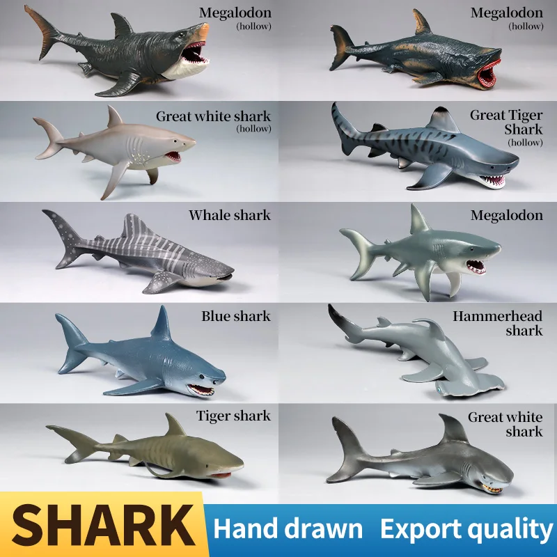 Large Shark Ocean Animal Action Figure - Decorative Toy and Gift Playset